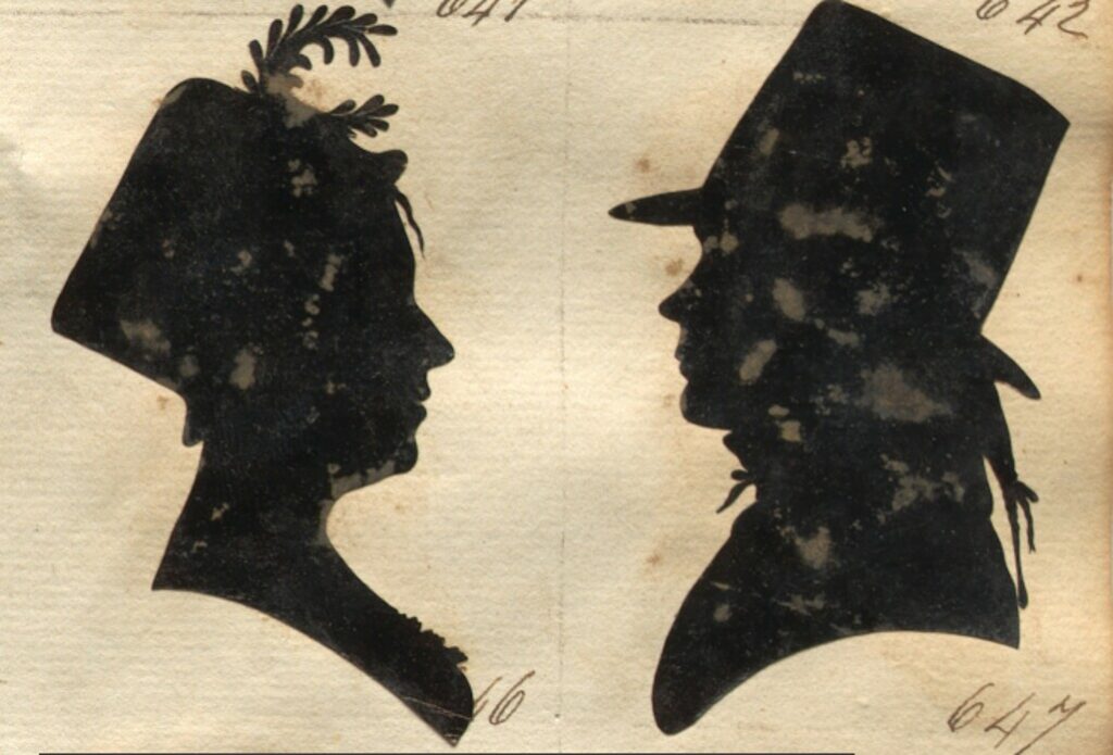 Die Geschichte des Scherenschnitts 2 Alte Silhouette